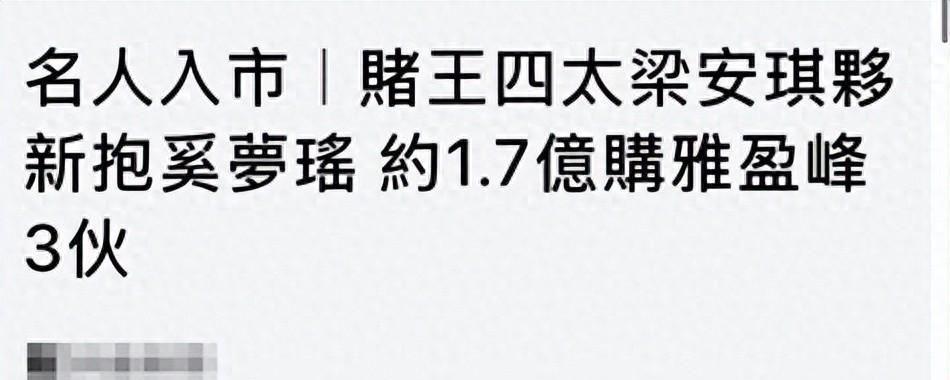 xingkong.com-梁安琪带奚梦瑶扫货豪宅,同层豪掷1.68亿,拿下三套李泽楷新楼盘